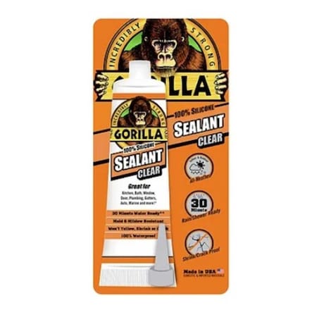 Gorilla Glue 2.7 oz Clear Silicone Sealant 206007
